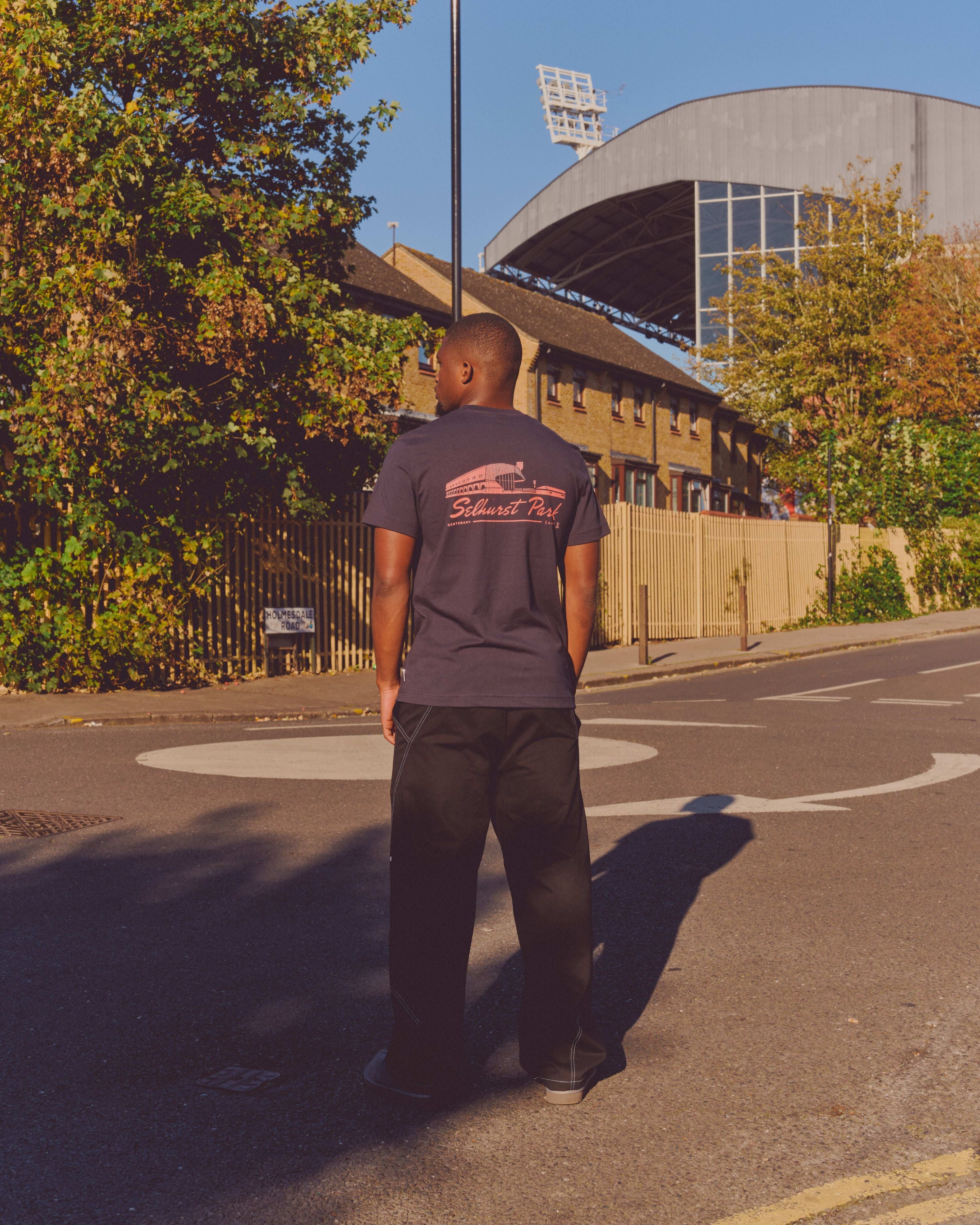 AOF x Crystal Palace Stadium Tee | Navy T-shirt | Art of Football