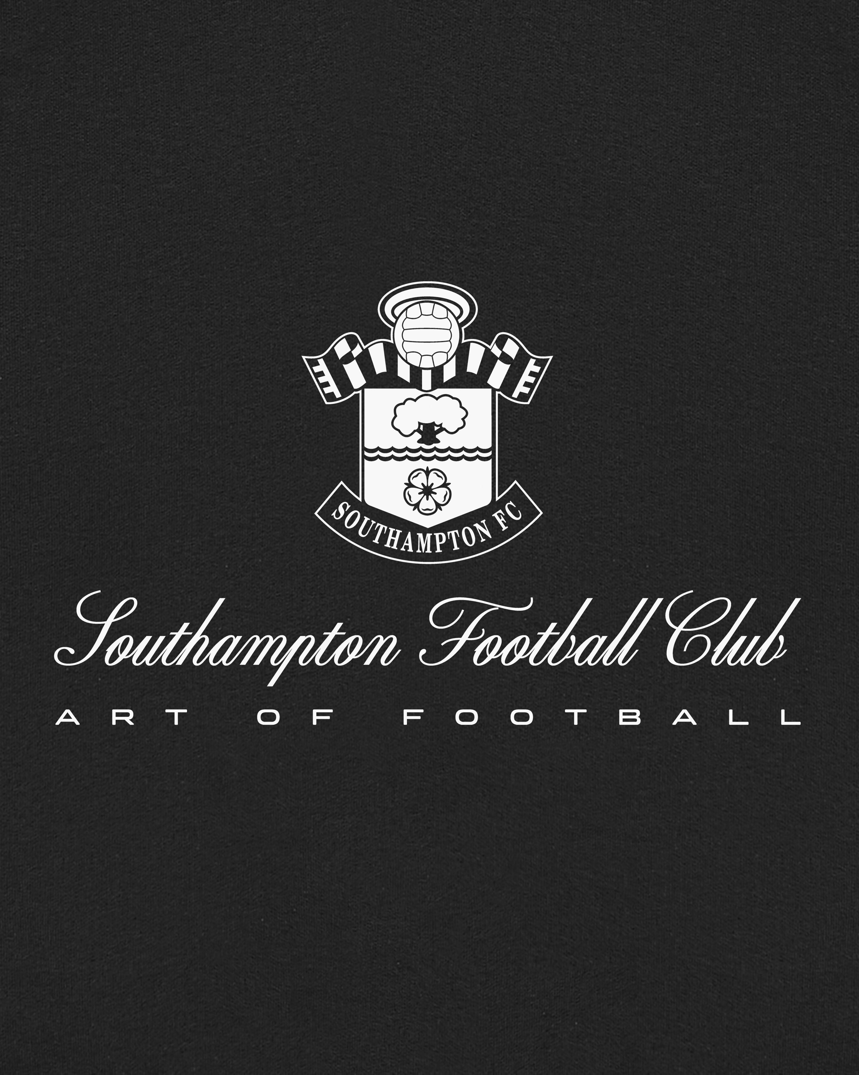 ART OF x Southampton Heritage Hoodie | Black Printed Football Sweat