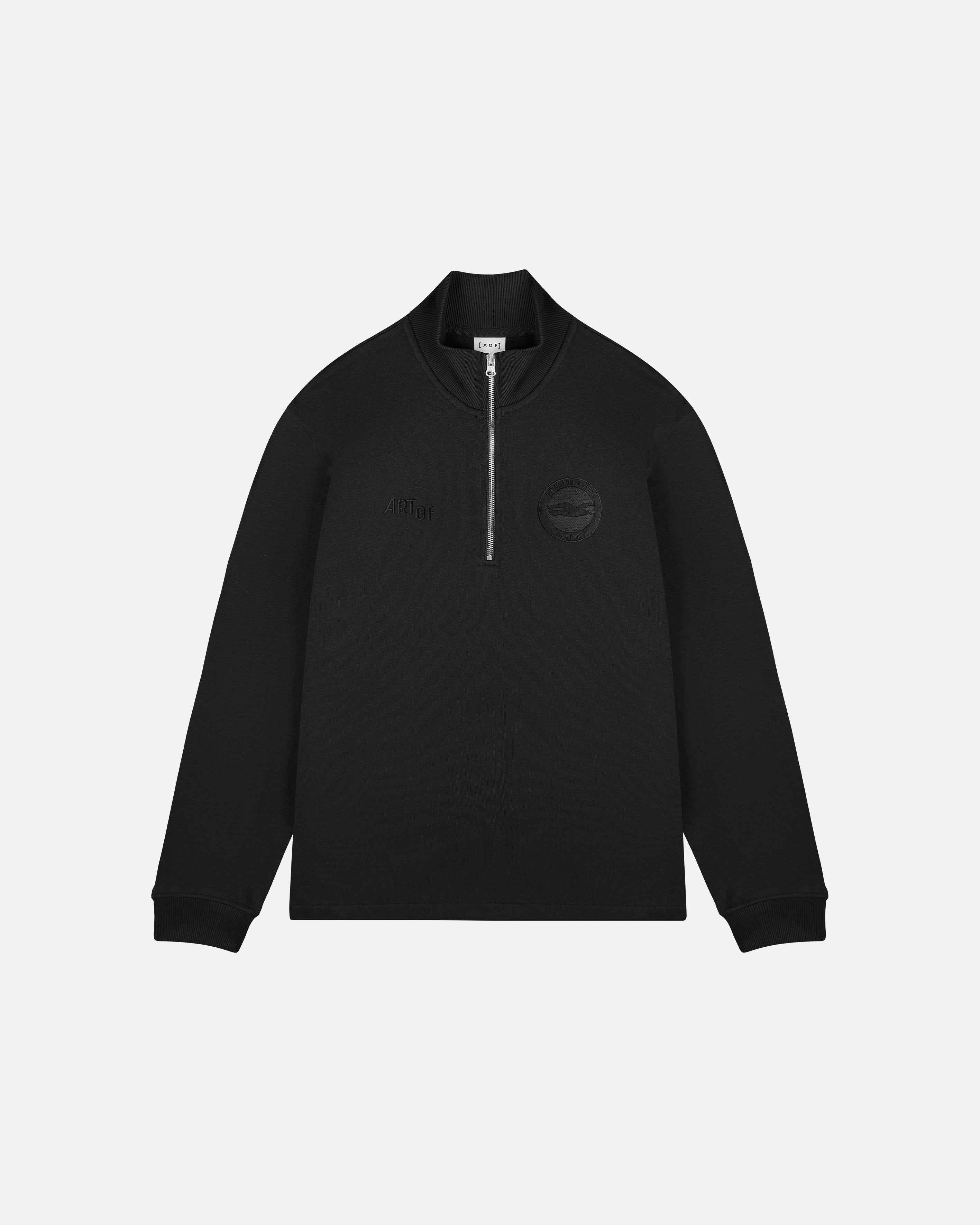 ART OF Football x Brighton Blackout Quarter Zip Black Sweat | AOF