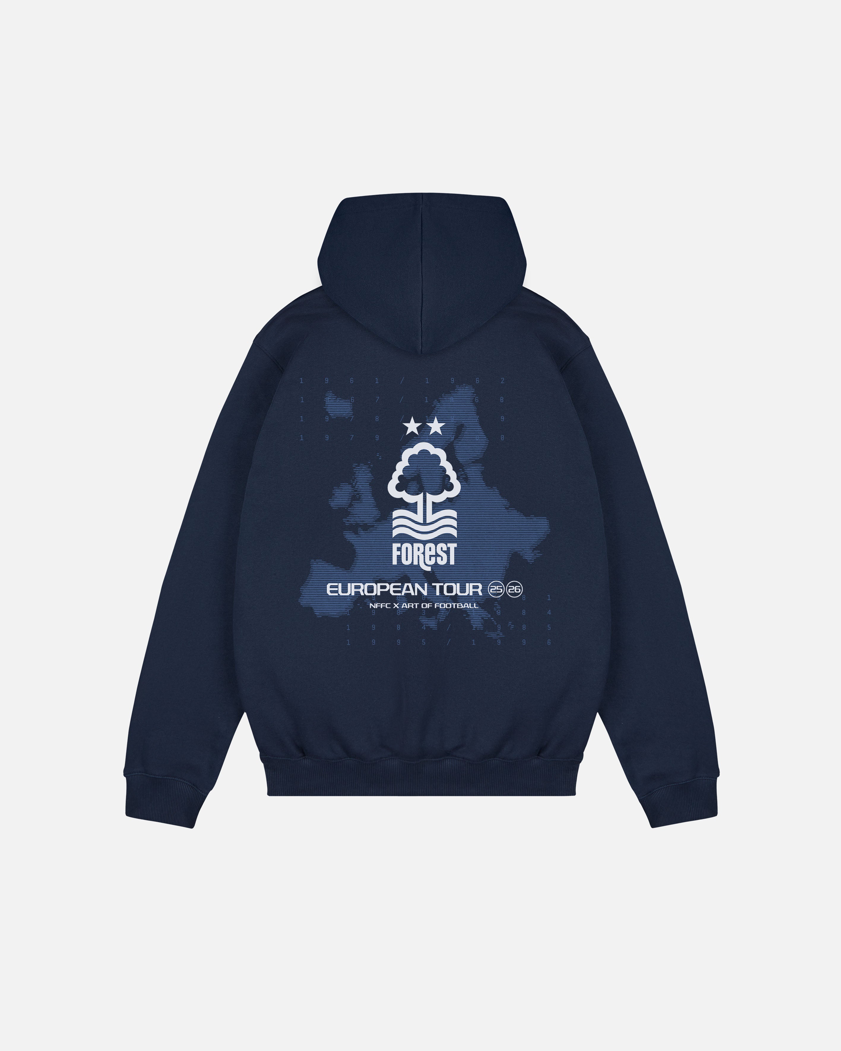 ART OF x Forest European Tour Hoodie | Navy Printed Football Sweat