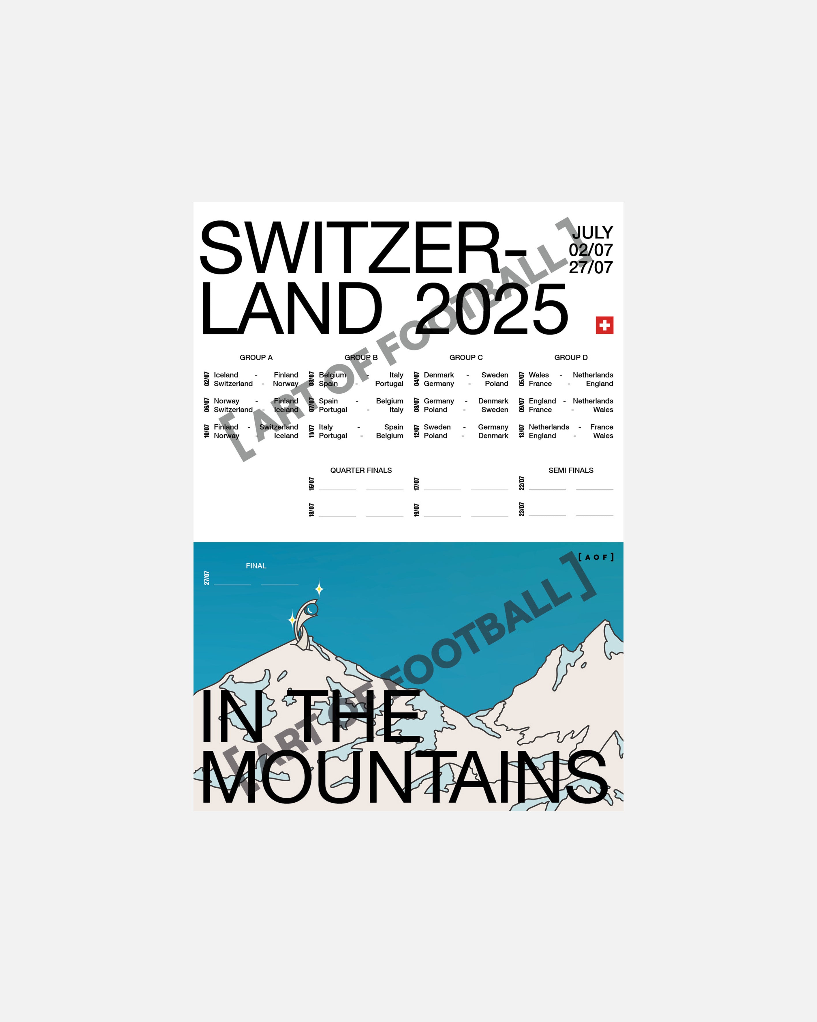 AOF Switzerland 2025 Tour Wall Chart | Art of Football
