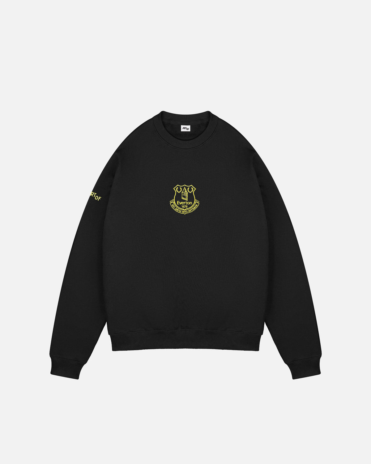 ART OF x Everton Single Colour Crest Sweat | EFC Black Football Jumper