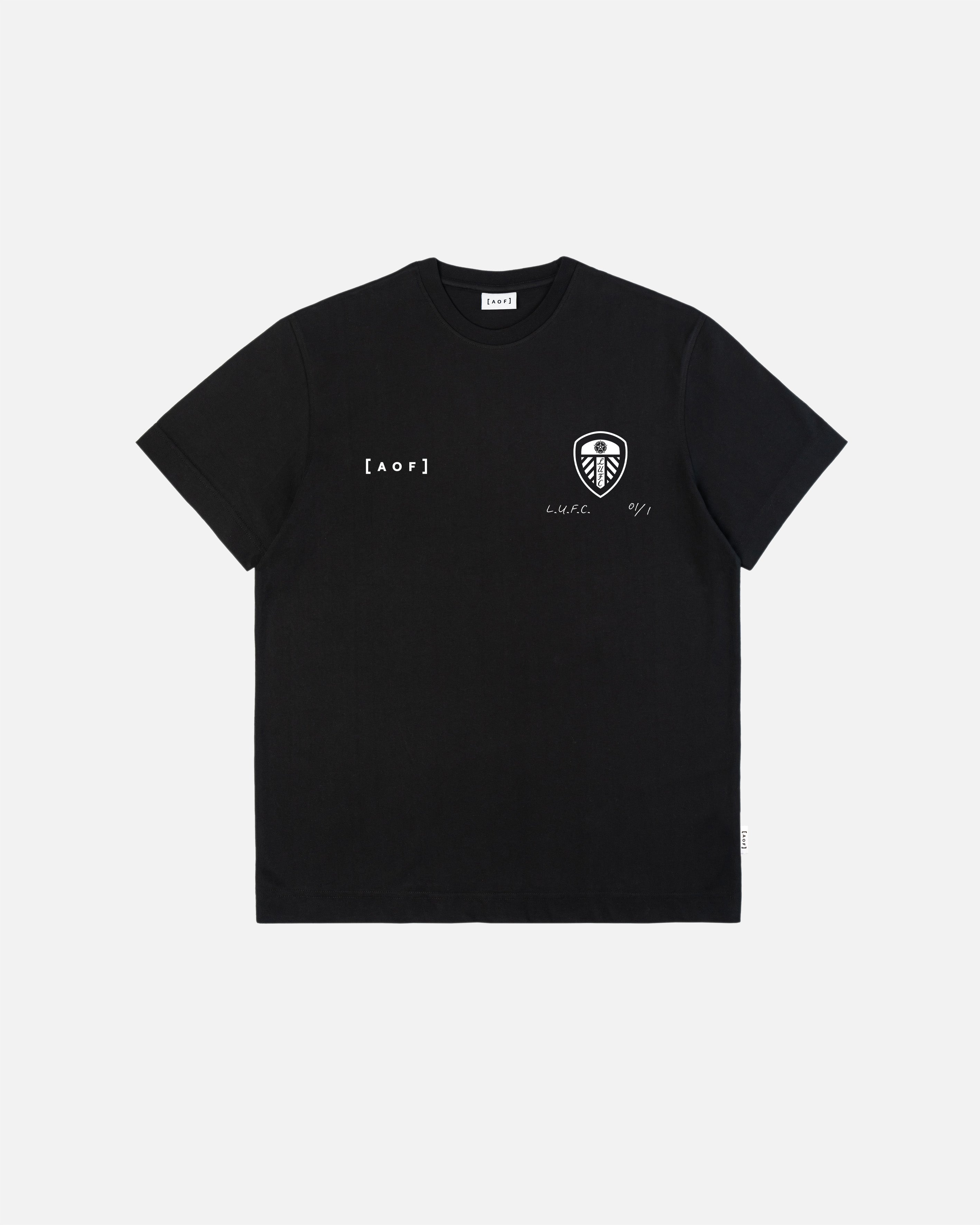 AOF x Leeds Exhibition Tee | Black Graphic T-shirt | Art of Football