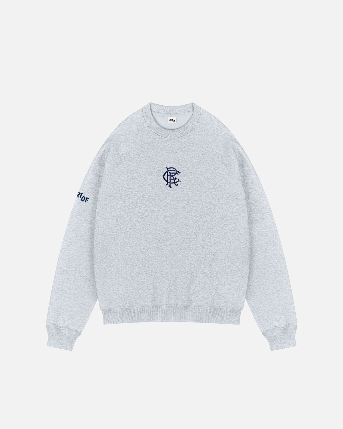 ART OF x Rangers Single Colour Crest Sweat | RFC Grey Football Jumper