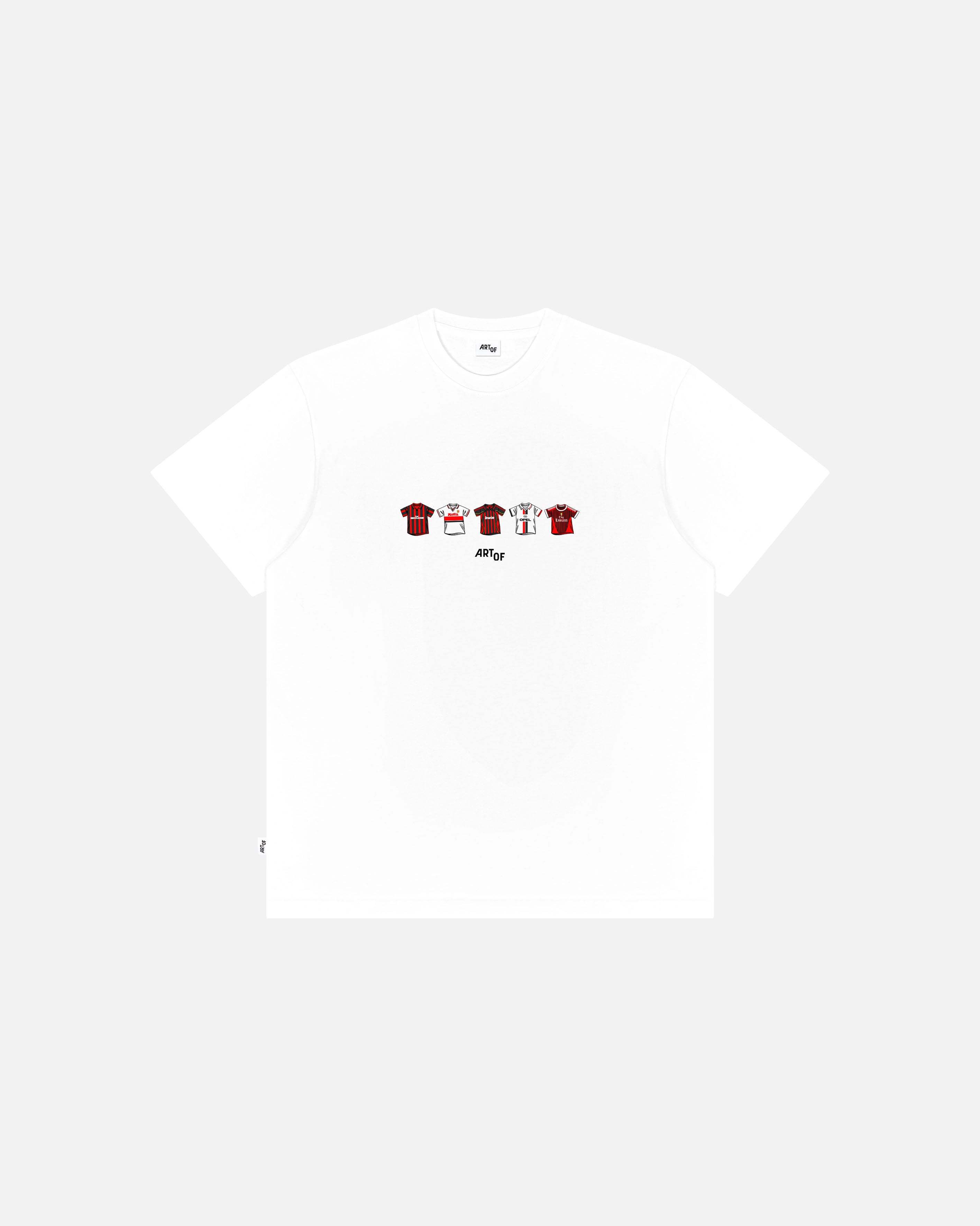 ART OF AC Milan Printed Classics Tee | White Graphic Football T-shirt