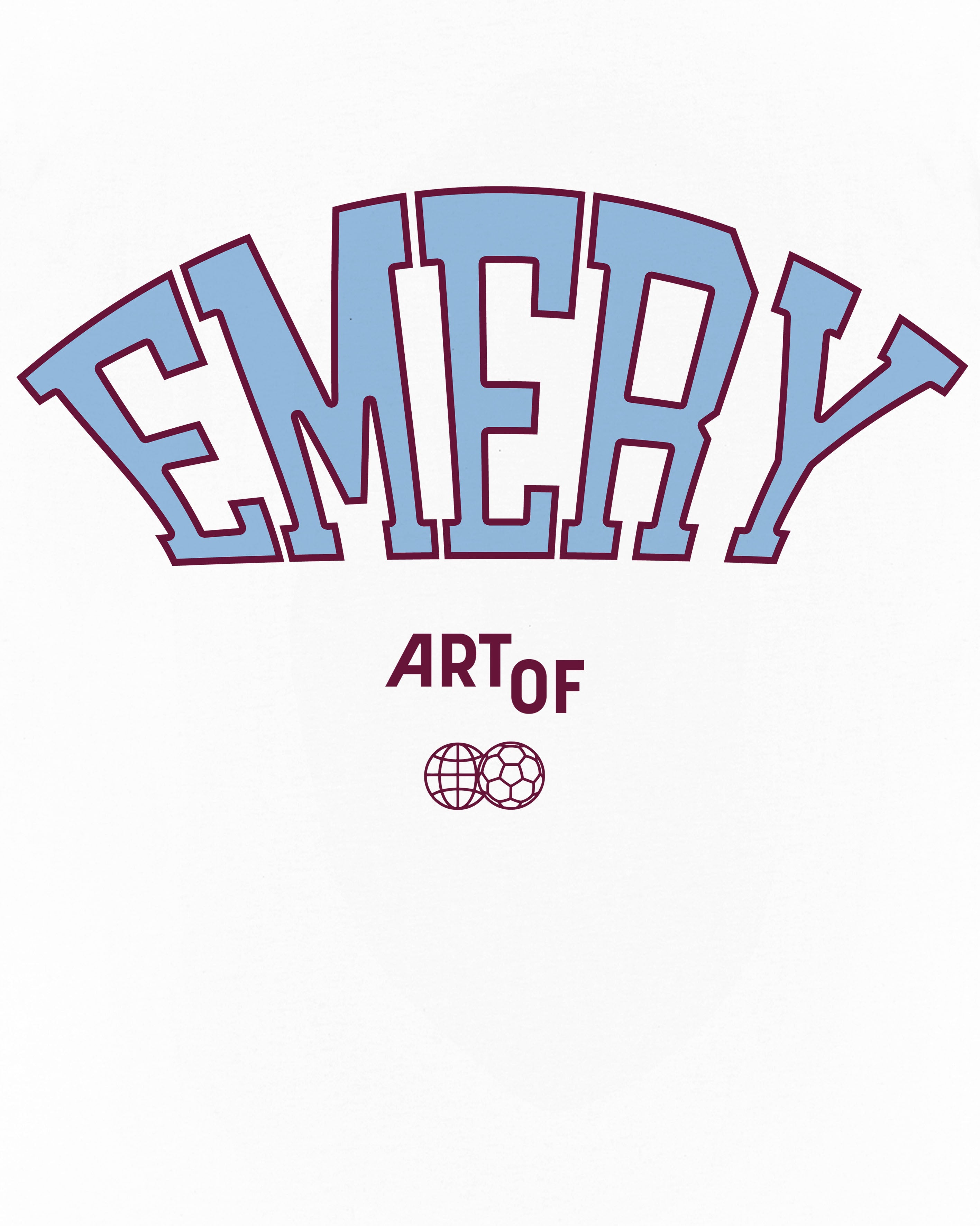 ART OF University of Emery Tee | White Graphic Football T-shirt
