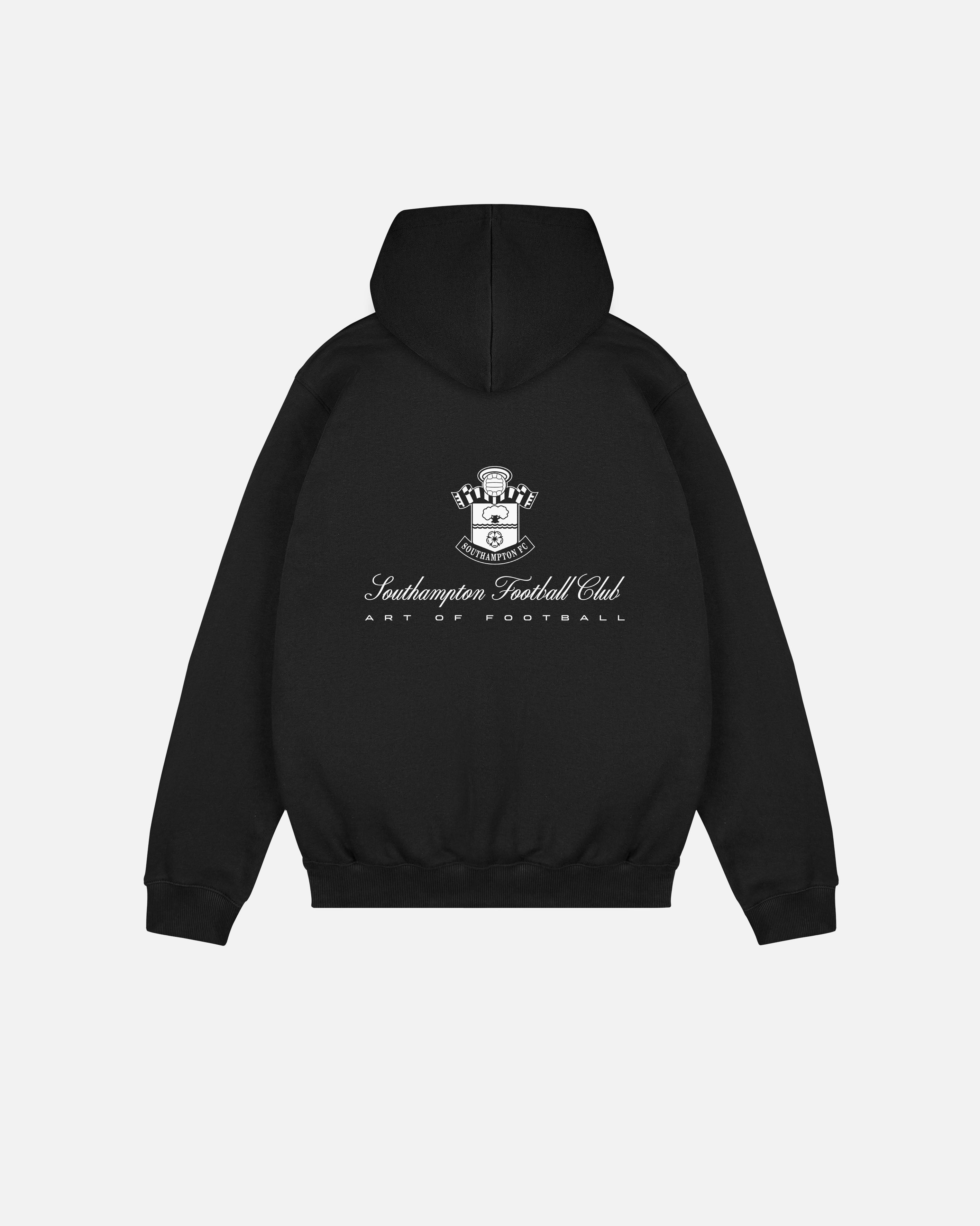 ART OF x Southampton Heritage Hoodie | Black Printed Football Sweat