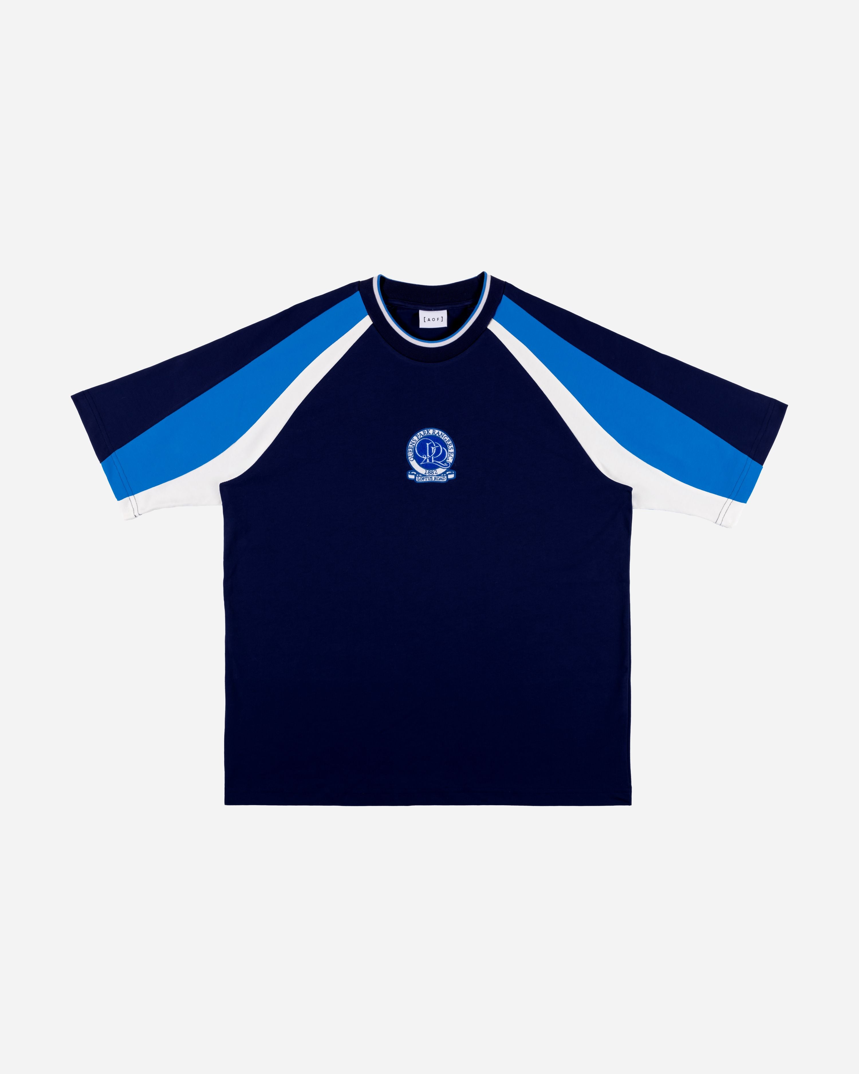AOF x QPR 90s Heavyweight Panelled T-shirt | Art of Football