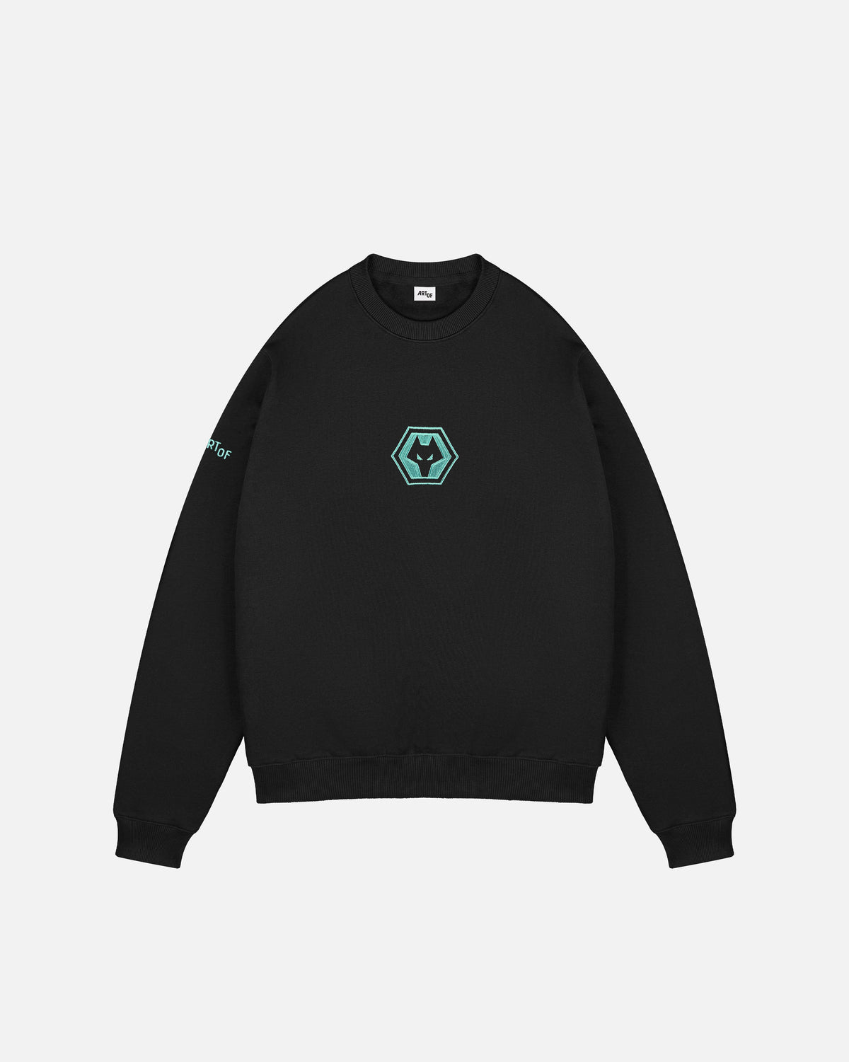 ART OF Wolves Single Colour Crest Sweat | Embroidered Football Jumper