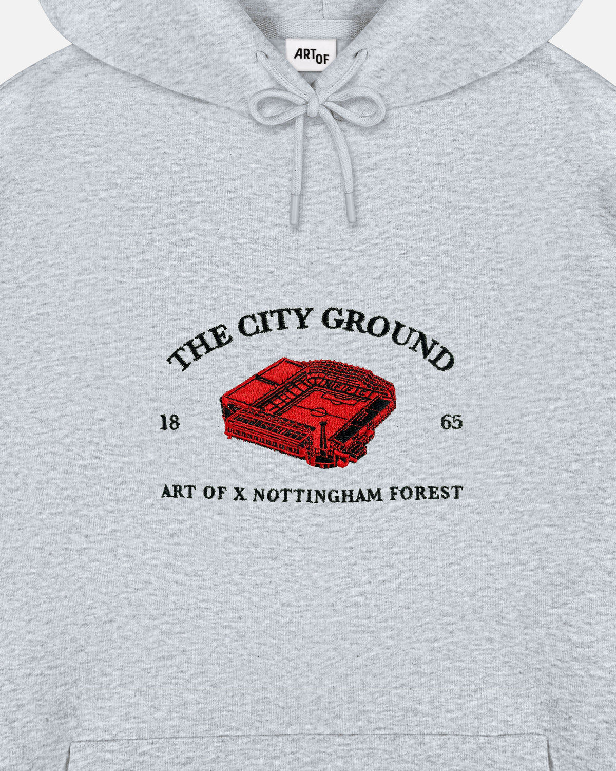 ART OF x Forest Stadium Hoodie | NFFC Grey Embroidered Football Sweat