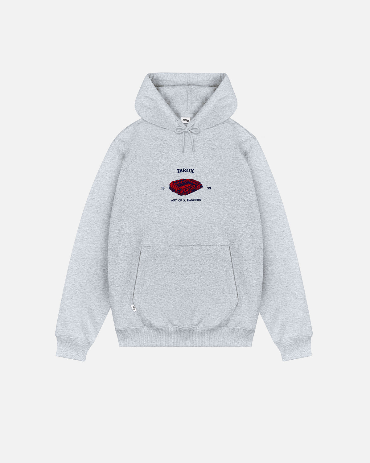 ART OF x Rangers Stadium Hoodie | RFC Grey Embroidered Football Sweat