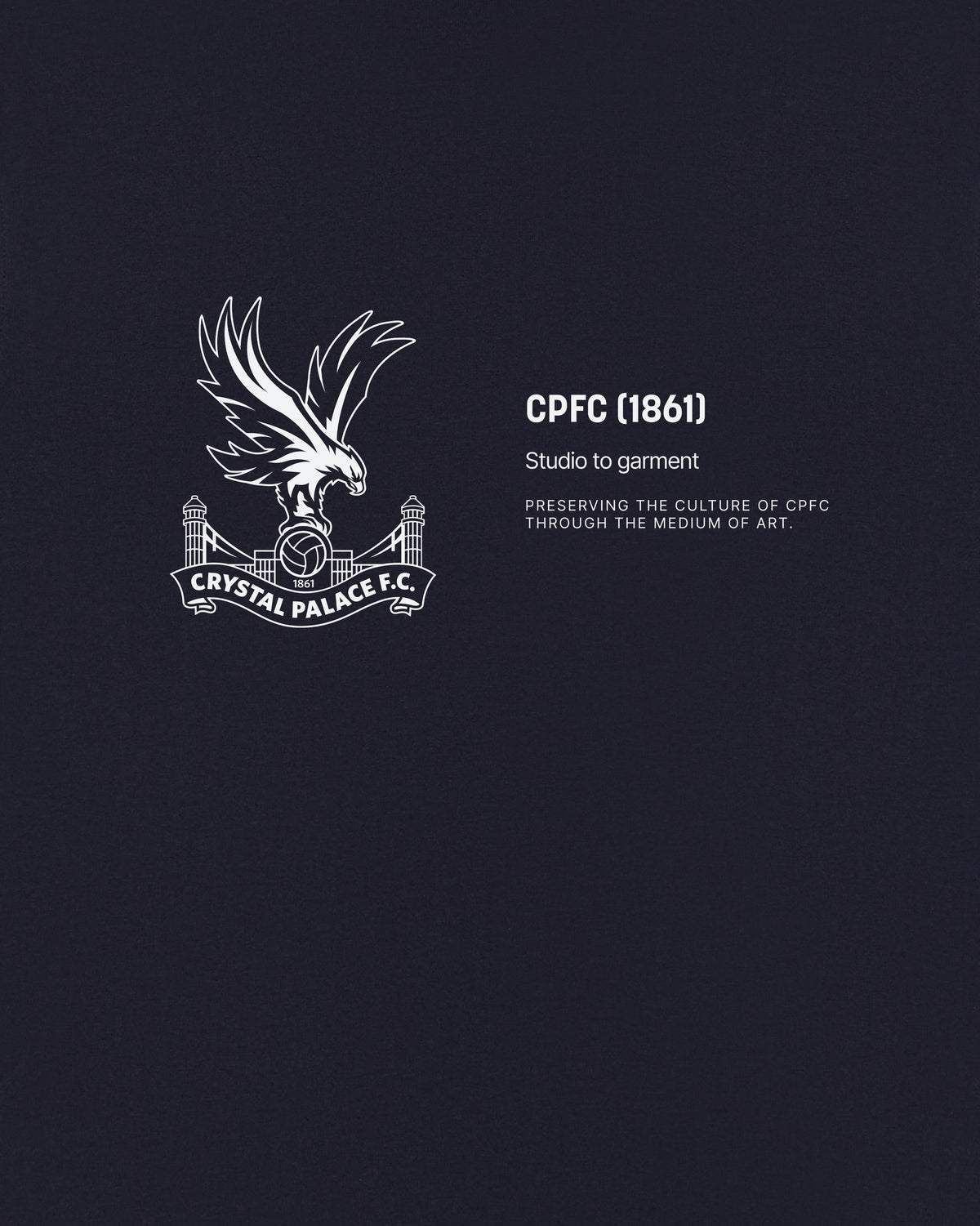 ART OF x Crystal Palace Gallery Tee | Navy Graphic Football T-shirt